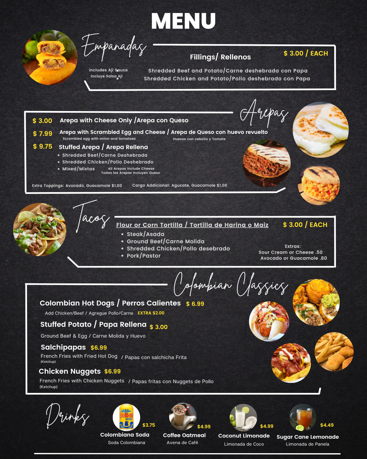 The Porch Menu